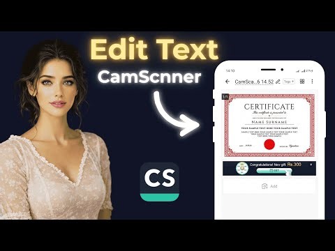 How To CamScanner Edit Text