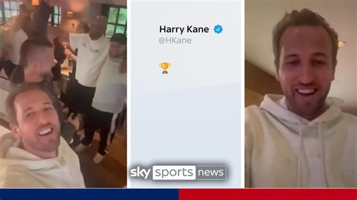 Harry Kane finally celebrates first team trophy by singing Queen's We Are the Champions