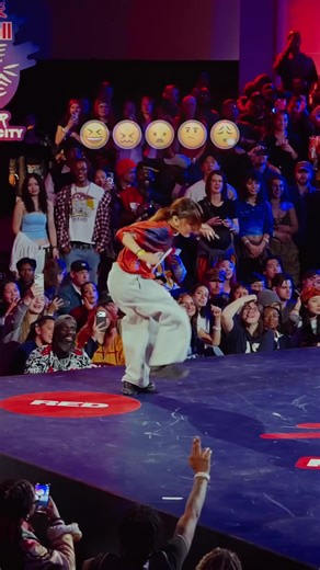 Dance reactions in 5 emojis 💥💃 Una slaying at this year‘s Red Bull Dance Your Style New York City Qualifier! 🤝: @Red Bull USA 🎤: Hollaback Girl - Gwen Stefani #redbulldanceyourstyle #dance #dancebattle #redbull