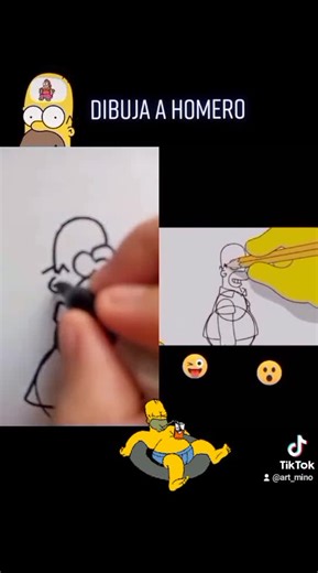 sean sinceros con migo, se parece a los personajes de cas van de pol jajaja #minimalismo #dibujosfaciles #homero #homerosimpson #arte