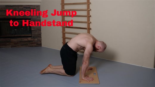 How to do a kneeling jump to handstand: tutorial