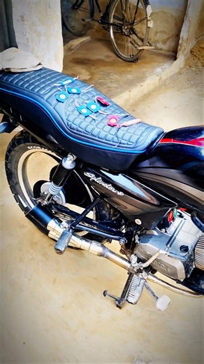 Splendor Bike Neon Light Modification 🔥 | New Look Splendor | Bike Mod Short Video