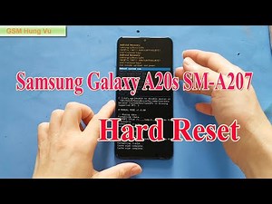 Hard Reset Samsung Galaxy A20s SM-A207 forgot Pattern lock Android 10.