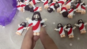 Mini Jesus Figurines in Bulk 50 Pack with Storage Bag, Little Jesus Figures for Christmas Decorations Gifts or Easter Eggs Stuffers