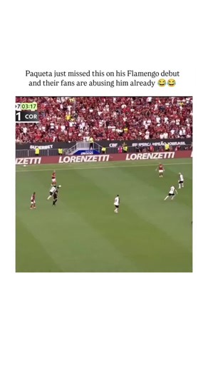 Football Gallery 🎬 on Instagram: "The post from West Ham fan account @WestHam_Central shares a video clip of Lucas Paquetá missing an open-goal tap-in on his Flamengo debut, highlighting immediate fan backlash with laughing emojis to express schadenfreude over his £36.5m departure from West Ham. Paquetá, a Brazilian midfielder who joined West Ham in 2022 amid betting scandal controversies, completed his return to boyhood club Flamengo on January 31, 2026, for €41.25m, signing until 2030 to revi