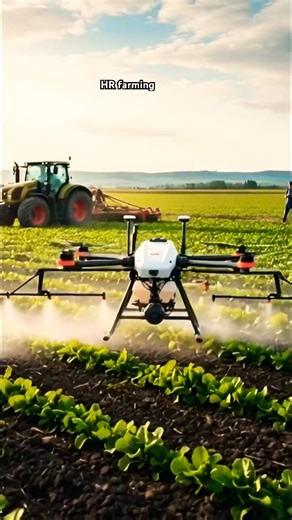 Modern Technology in Agriculture 🌾🎋| Smart Crop Spraying Drone 2026 | HR Farming #shorts