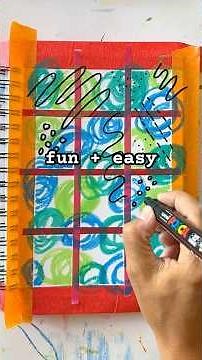 Fun and Easy Art Journaling Idea to Try with Tempera Paint Sticks #dailyart #stressrelief