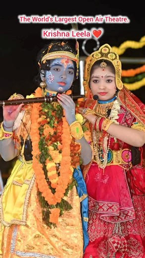 The World's Largest Open Air Theatre 🏹 Krishna Leela #shorts #Krshin #krishnaleela #dhanuyatra