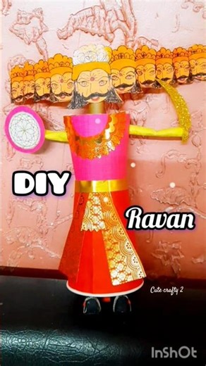 Super easy !! DIY Ravan 🤫🤔#shorts #dashera #craft #ravan