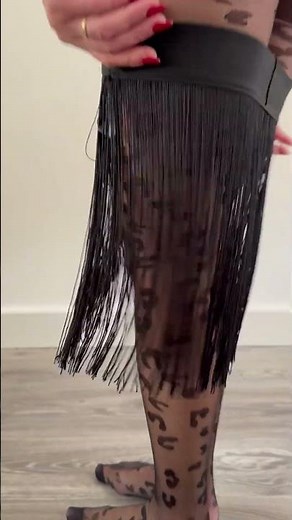 Fringed Mini Skirt +Sheer Patterned Tights 👠 Chic & Comfy!# MiniSkirt # Style # TrendyLook#nylon #