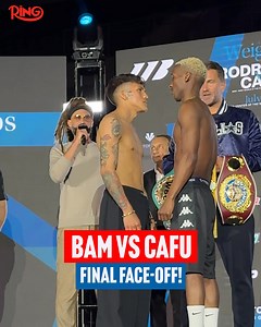 132K views · 1.9K reactions | ⚖️ Jesse ‘Bam’ Rodriguez vs Phumelela Cafu weigh-in results:  Jesse ‘Bam’ Rodriguez - 114.8lbs  Phumelela Cafu - 115lbs ✅ All set for the Ring, WBC and WBO super-flyweight unification fight tomorrow night on DAZN. | Ring Magazine | Facebook