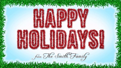 Photoshop Tutorial: How to Make a Festive, Tinsel, Holiday Greeting Card.