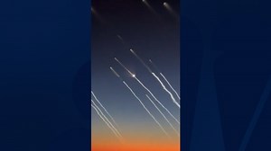 Video appears to show missiles launched from Iran