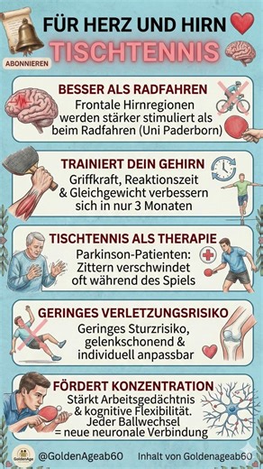 🏓 Warum Tischtennis das beste Gehirntraining ist! | Gesundheit ab 60