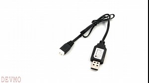 DEVMO 2pcs USB Charger Cable 1A with XH-3P Connector Compatible with Hosim Q903 Q905 Axial SCX10 2S 7.4V LiPo Battery RC Car Rock Crawler FPV Drone Quadcopter