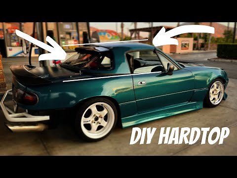 DIY CCPFABRICATION MIATA HARD TOP INSTALL WITH LED LIGHTS