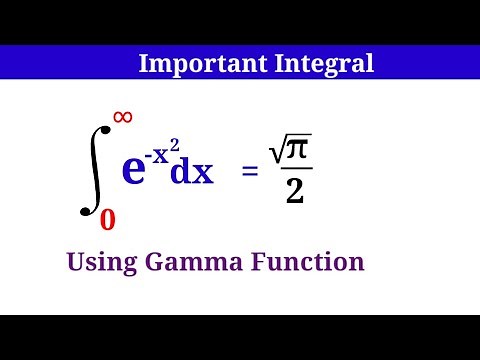 Integration of e^-x^2 dx limit from 0 to infinity | Application of gamma function
