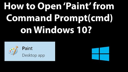 How to Open Paint from Command Prompt(cmd) on Windows 10?