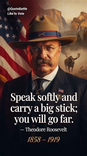 Speak Softly and Carry a Big Stick – Theodore Roosevelt #inspiration