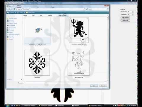 Open SCad ContourTracer bitmap to openscad polygon
