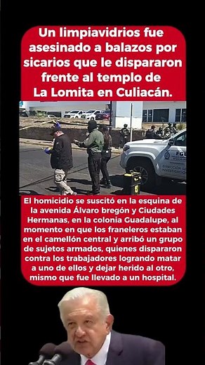 ¡Sicarios asesinan a 'franelero' y hieren a otro!! #noticias #sinaloa #news #mexico #culiacan