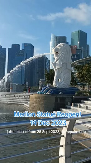 Merlion Statue Repair Update: Reopens on 14 Dec 2023