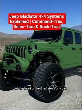 Jeep Gladiator 4×4 Explained | Command-Trac vs Selec-Trac vs Rock-Trac Off-Road Power#mustwatch