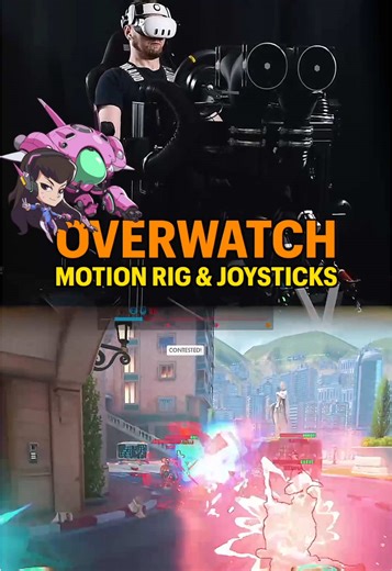 I have 30g springs in joysticks so 50% harder (heavier?) than normally. They are great for simulators but in Overwatch it’s probably too much for precise and fast aiming. The best would be a joystick with force feedback, to adjust everything in a software. How this setup is done: I mapped the gamepad to two joysticks and connected them to the motion rig and to the wind simulator (the speed of fans is based on the speed of movement in the game to feel the movement). There is also a bass shaker un