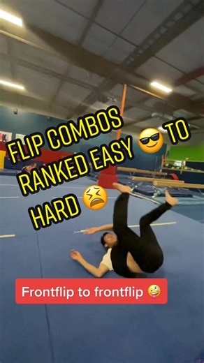 Part 2~ Flip combos ranked easy 😎 to hard! 🤯 #flips #flipcombos #tricking #ranked #rankit