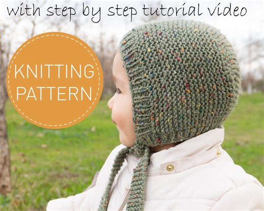 Baby Bonnet Knitting Pattern: Toddler Head Warmer (PDF Pattern) - Etsy New Zealand