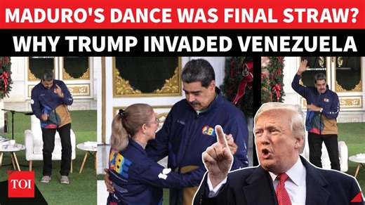 #Maduro's dance after #US attack On Venezuela Dock 'ANGERED' Trump, then #US made him pay | Watch What began as a viral dance clip in Caracas has spiralled into one of the most dramatic geopolitical escalations in recent years. Venezuelan President Nicolás Maduro’s public dancing to a remix repeating “No war, yes peace” — just days after a U.S. strike on a Venezuelan dock — was reportedly seen by Washington as open defiance. | The Times of India