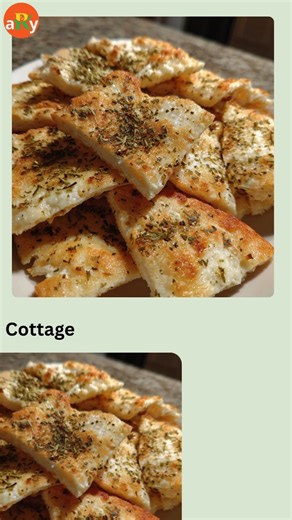 Cottage Cheese Flatbread Chips 🥙💪 – Crispy, High-Protein & Oven-Baked Ingredients (makes about 20 chips): 1 cup cottage cheese 1 cup whole wheat flour 1/2 tsp salt 1/2 tsp garlic powder 1/2 tsp onion powder 1 tbsp olive oil 1 tsp dried herbs (oregano, thyme, or Italian blend) Instructions: Preheat oven to 375°F (190°C) and line a baking sheet with parchment. In a bowl, combine cottage cheese, whole wheat flour, salt, garlic powder, onion powder, olive oil, and dried herbs; mix until a soft dou