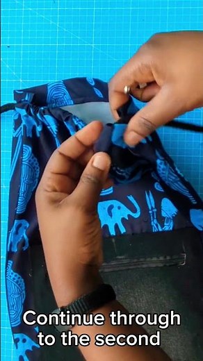 Easiest way to attach ropes to your drawstring bag. #totebags #drawstringbag