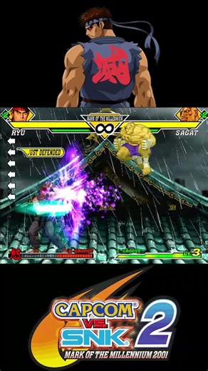 Evil Ryu Just Defend Sagat Capcom vs SNK 2 #capcomvssnk2