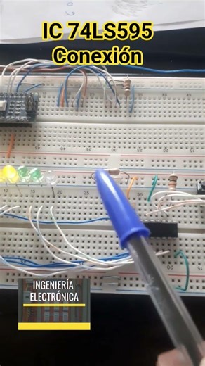 Using the 74LS595 IC 👍 #electronics #industrialautomation