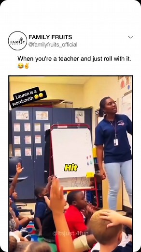 It’s not every day a phonics lesson goes off-script, but this teacher handled it like a pro! Tag a teacher who would totally keep it together in this moment! Or share your funniest classroom moment below! 😂 #teacherlife #phonicsfail #funnykids #kidskeepit100 #englishishard 📽️:Please DM for video credit or removal. | Family Fruits