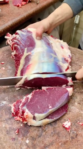 Skill in cutting meat for clean portions and safe preparation