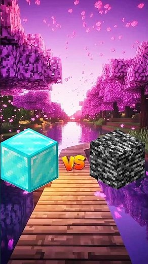 Diamond Block VS Bedrock 🔥 #shorts #minecraft #comparison #block