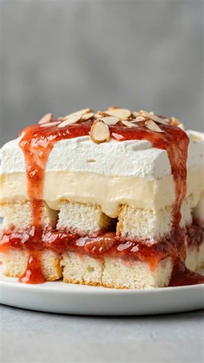 🍰 Heaven on Earth Cake | The Dreamiest Strawberry Cloud Dessert This Heaven on Earth cake is exactly what it sounds like—pure, blissful comfort in every single bite. With the hint of spring just around the corner, there is nothing better than bringing a big, chilled dish of this homemade goodness to a cozy family gathering. Yield: 12-15 generous servings Ingredients: 1 box (16 oz) Angel Food Cake mix, baked and cooled 1 can (21 oz) Strawberry pie filling 1 block (8 oz) Cream cheese, softened to