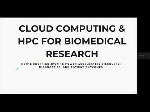 Robert has thoughts around 'Cloud Computing and High Performance Computing for Biomedical Research'.