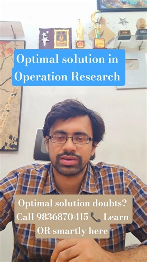 Optimal Solution in Operations Research Explained | OR Concept Trick #OperationsResearch #Maths