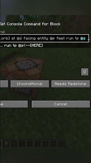 Make XP Come Towards You! #minecraftshorts #commandblocks #minecraftip