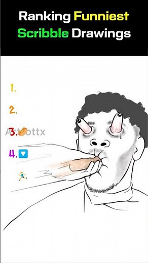 Ranking FUNNIEST Scribble Drawings #shorts