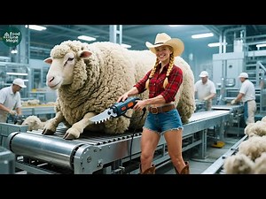 How Millions of Sheep Are Sheared and Turned Into Wool – Inside Modern Fabric Factorie