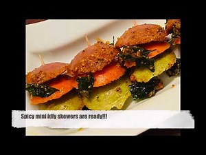 Mini Veggie Idly Skewers