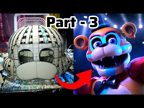 Glamrock Freddy Mask Tutorial Part 3 | How To Make FNAF Security Breach Freddy Head
