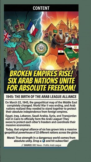 The Day Six Arab Nations United to Form the Arab League 🌍🤝