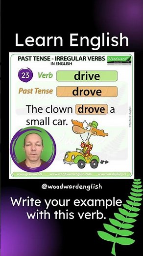 Past Tense of DRIVE in English ✅ English Pronunciation of DROVE | Learn English Irregular Verbs