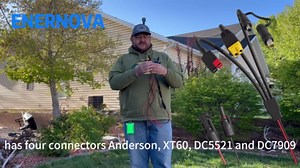 10Ft Solar Charge Cable 4-in-1 Solar Connector to XT60, Anderson, DC5521, DC7909 Adapter Connector Connect Solar Panel for Portable Power Station Solar Generator