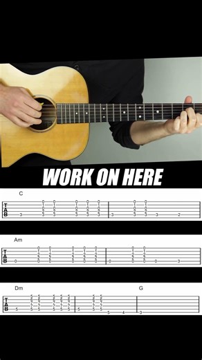 Walking between chords examples with tab